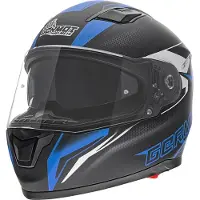 Germot GM 330 Décor Casque couleur : noir mat/bleu, taille : L (59/60)