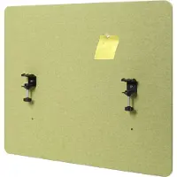 Mendler Cloison acoustique de bureau HWC-G75, protection visuelle de bureau Tableau d'affichage, double paroi tissu/textile 60x75cm vert