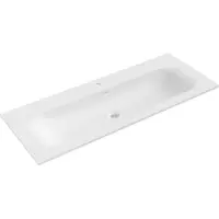 Mexen Vela, lavabo encastré dans le plan de travail 121 x 46,5 cm, blanc mat - 25231201