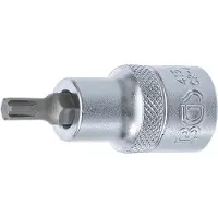 Bgs Douille à embouts 12,5 mm (1/2") profil cannelé (pour RIBE) M6 (Embout carré femelle)