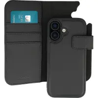 IMoshion Étui portefeuille luxe 2-en-1 amovible Apple iPhone 16 - Noir