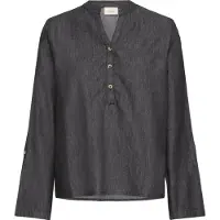 Fransa Chemisier 'FRVilda' noir denim