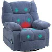 HOMCOM Fauteuil relax avec fonction massage ; fauteuil TV avec fonction chauffante