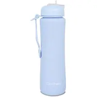Patio Bouteille pliable en silicone COOLPACK - PUMP - Bleu poudre