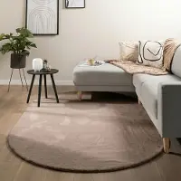 NATURL. Tapis ovale à poils ras - Cozy Taupe | 200x290cm | Ovale | Pile courte