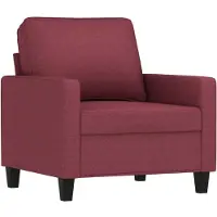 vidaXL Fauteuil vin rouge 60 cm Tissu