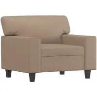 vidaXL Fauteuil Cappuccino-Brown 60 cm similicuir