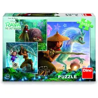 Dino Bikes DINO Puzzle Raya et ses amis 3x55 pièces