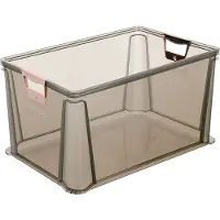 Keeeper boîte de rangement "luis" 64 litres gris-transparent
