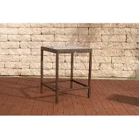 OEM Table carrée en rotin marron 84 x 84 cm, pour l'intérieur et l'extérieur