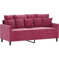 vidaXL Canapé 2 places vin rouge 140 cm velours