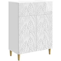 vidaXL Buffet blanc brillant 66 x 34,5 x 90 cm en aggloméré