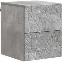 vidaXL Cabinet de chevet mural Gris béton 34,5 x 33 x 40 cm