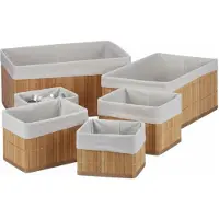 Relaxdays Set de 6 paniers de rangement (35 cm)