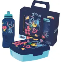 Licens Set Lilo & Stitch avec bouteille d'eau de 380?ml et boîte à goûter Set boîte à goûter pour enfants