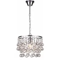 REALITY IMPORT Suspension London Crystal chromée, 1xE27x60W, cristal, dimensions : 120x25x25 cm, IP20, Reality