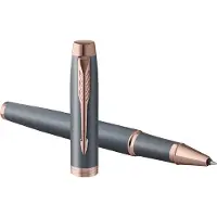 Parker IM-Rollerpen, Schiefer-Finish, konische Spitze, blaue Tinte (1x)