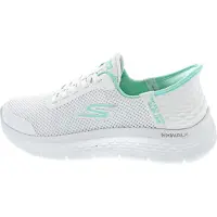 SKECHERS Slip on 'Go Walk Flex - Grand Entry' aqua / blanc