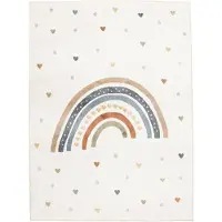 Little Olly Tapis lavable pour enfant | Ravi Rainbow Multicolore | 140x200cm | Multicolore | Rectangulaire | Tapis enfants