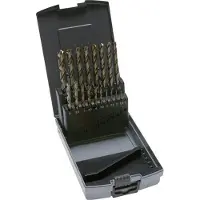 Tameson Jeu de 19 forets hélicoïdaux DIN 338 N HSS-E 1 - 10 mm