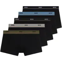 BOSS pour homme. 50531660 Set 5 Boxers 5P Essential noir (XL), Homewear, Coton
