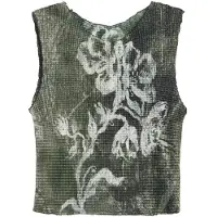 Desigual T-shirt olive / blanc