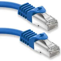 S-Conn Câble patch RJ45 avec câble brut CAT 7 PIMF bleu 30m