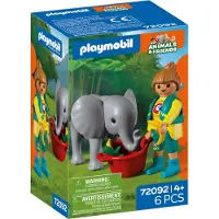 Playmobil geobra Brandstätter Stiftung & Co.K Zoo : un bébé éléphant et sa soigneuse