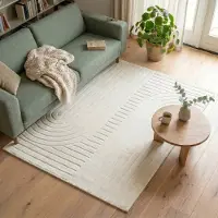 FRAAI Tapis scandinave - Charm Arches Blanc | 80x150 cm | Rectangulaire | Pile courte
