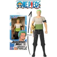 Bandai One Piece Anime Heroes Mega-roronoa Zoro Figure Multicolore