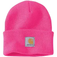Carhartt Bonnet en tricot pour homme, couleur Rose ?clat, taille unique - Fin de s?rie