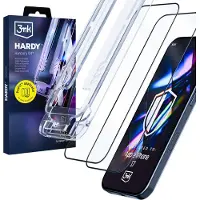 3MK Apple iPhone 16 Pro/ 17 - Hardy Hardura 9H (2 pcs, Apple iPhone 16 Pro, Apple iPhone 17), Téléphone portable : film de protection, Noir, Transparent