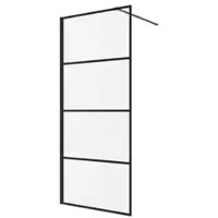 Badplaats Paroi de Douche Essos - 70 x 200 cm - Noir - 8 mm verre de sécurité