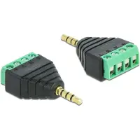 DeLOCK Adaptateur Jack vers bornier 3,5 mm stéréo 4 pôles - bloc de joncti