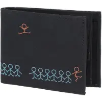 OXMOX Porte-monnaies 'New Cryptan' bleu / gris foncé / rouge orangé