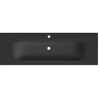 Mexen Vela lavabo encastré 141 x 46,5 cm, noir mat - 25231471