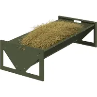 vidaXL – Gamelle pour animaux d'élevage, vert olive, 108 x 50 x 28 cm, capacité : 10 kg