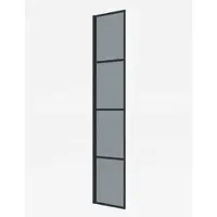 Badplaats Paroi de Douche Essos - 40 x 200 cm - Verre teinté noir - 8 mm