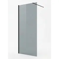 Badplaats Paroi de Douche Rizani - 50 x 200 cm - Noir - Verre teinté