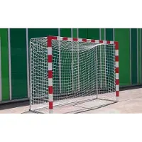 Softee Ensemble de buts de handball-futsal en aluminium mobiles 80x80mm avec base en tube rond multicolore