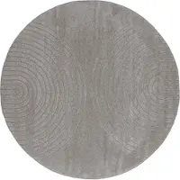 vidaXL Tapis ronds GALATI Gris Ø 160 CM Polyester