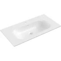 Mexen Vela lavabo à encastrer dans le plan de travail 91 x 46,5 cm, blanc brillant - 25239000