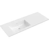 Mexen Otis lavabo encastré, gauche 121 x 46,5 cm, blanc brillant - 25181200L