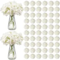 Vevor Hortensia Artificielle Lot de 205 Fleurs Artificielles 250 mm Bouquets de Fausses Fleurs Aspect Réaliste avec Tête 152,4 mm