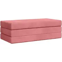 vidaXL Canapé-lit pliant 120 x 67 x 45 cm, rose