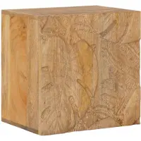 vidaXL Table de chevet faite main Marron Teck 40x30x40 cm