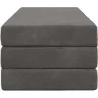 vidaXL Canapé-lit pliant 120 x 67 x 45 cm, gris foncé