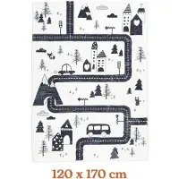 Little Olly Tapis voiture enfant - Dex Trail Noir | 80x150 cm | Rectangulaire | Pile courte