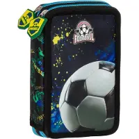 Derform Trousse à crayons double avec équipement 20 Football