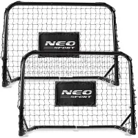 Neo-Sport NS-486 : Lot de 2 petites portes de football portables, dimensions 60 x 45 x 25 cm, couleur noire